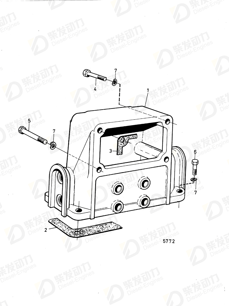 VOLVO Gasket 844629 Drawing